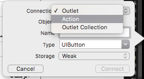 xcode button action